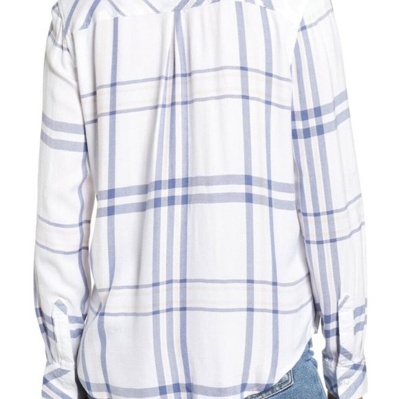 NEW RAILS Hunter Plaid Shirt In Indigo Powder Blus - Picture 5 of 8